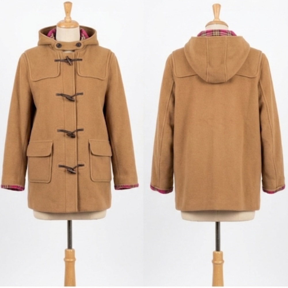 LILLY PULTIZER Camel Toggle Wool Pea Coat Girls Size 12 - Picture 2 of 14